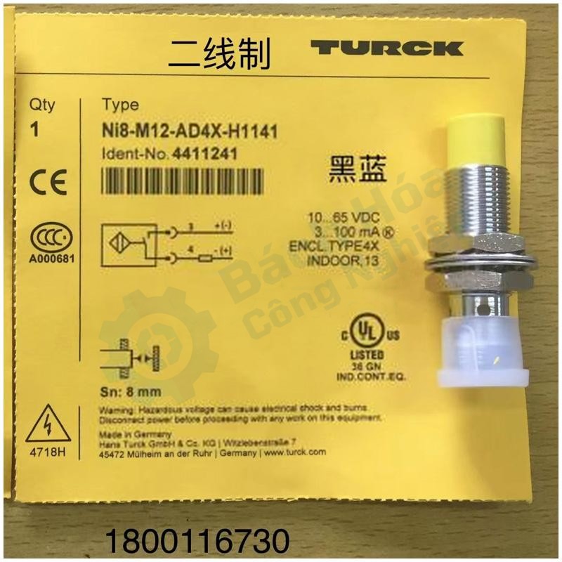 Cảm biến tiệm cận cảm ứng TURCK Ni8-M12-AD4X-H1141