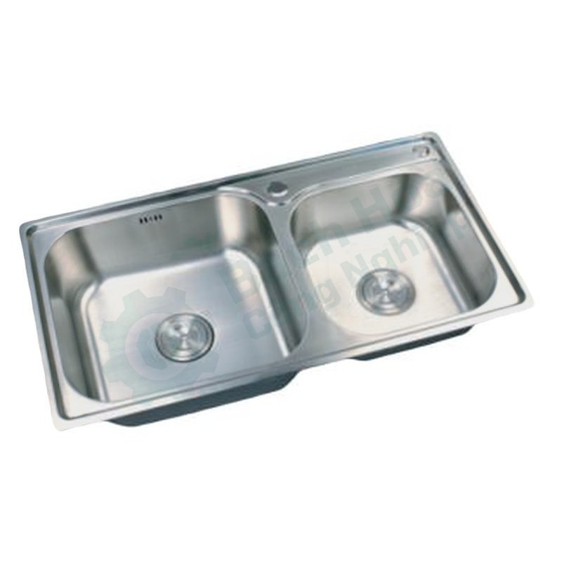 Chậu rửa bát hai hộc inox AMICO XS-3046A