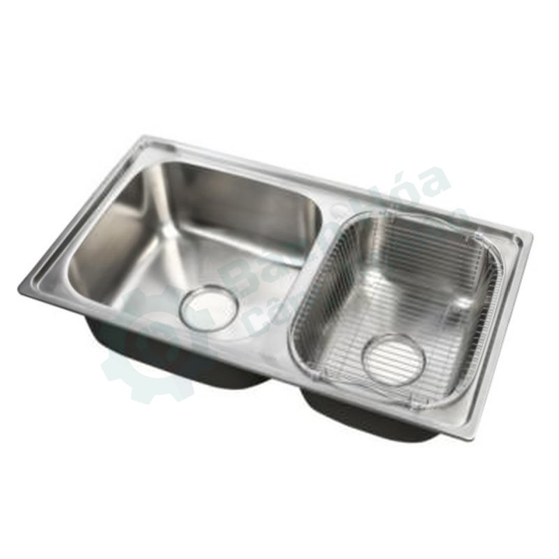 Chậu rửa bát hai hộc inox AMICO XS-4609