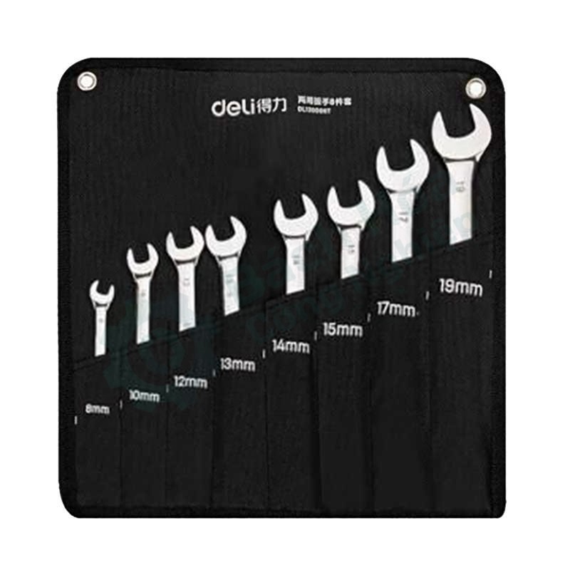 Cờ lê hai đầu (vòng-miệng) DELI DL130008T