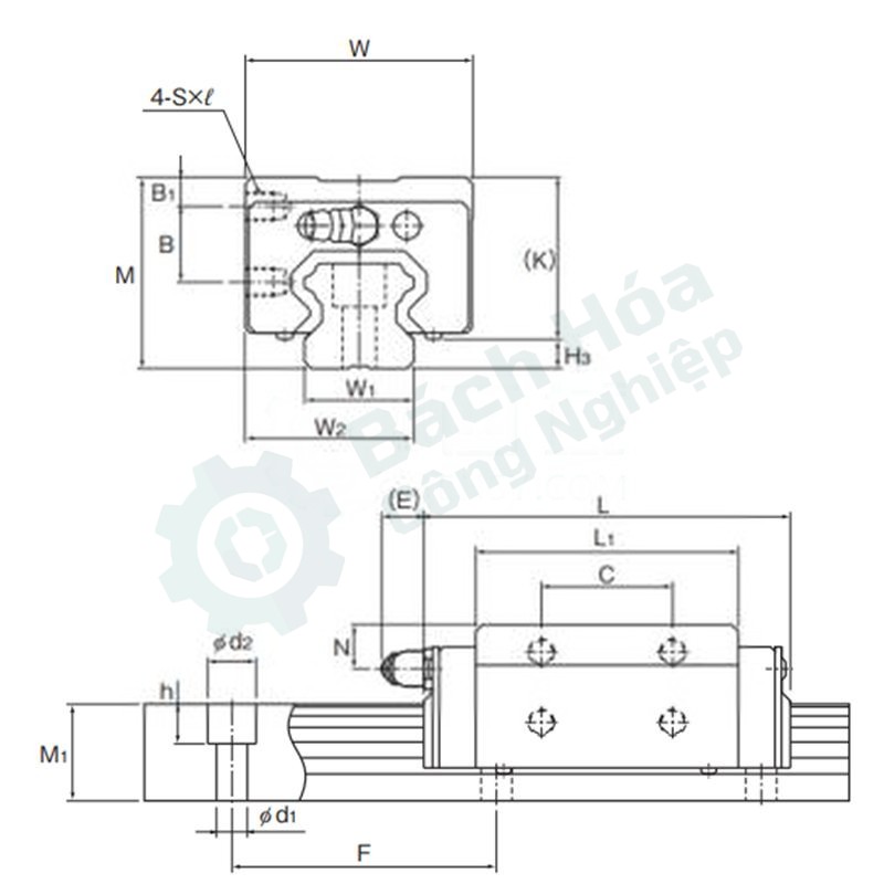 Con trượt ray dẫn hướng tuyến tính THK HSR25YR1SS