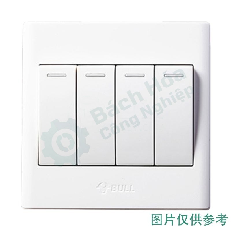 Công tắc mặt 4 vị trí đơn cực có đèn báo 16A BULL GN-G06K411C