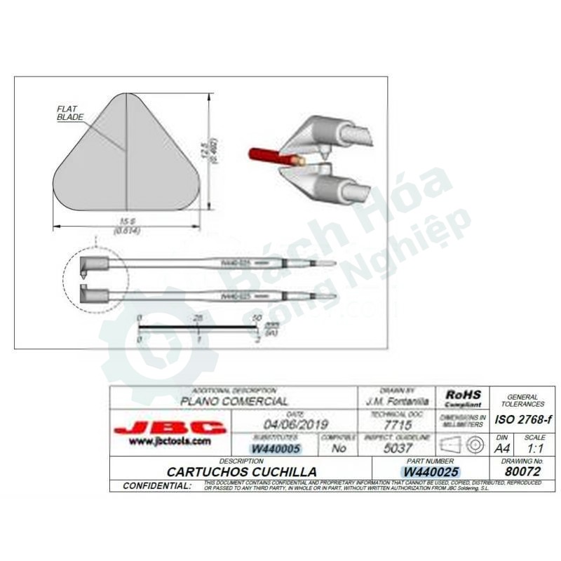 Dao (dao cắt cầm tay) JBC W440025