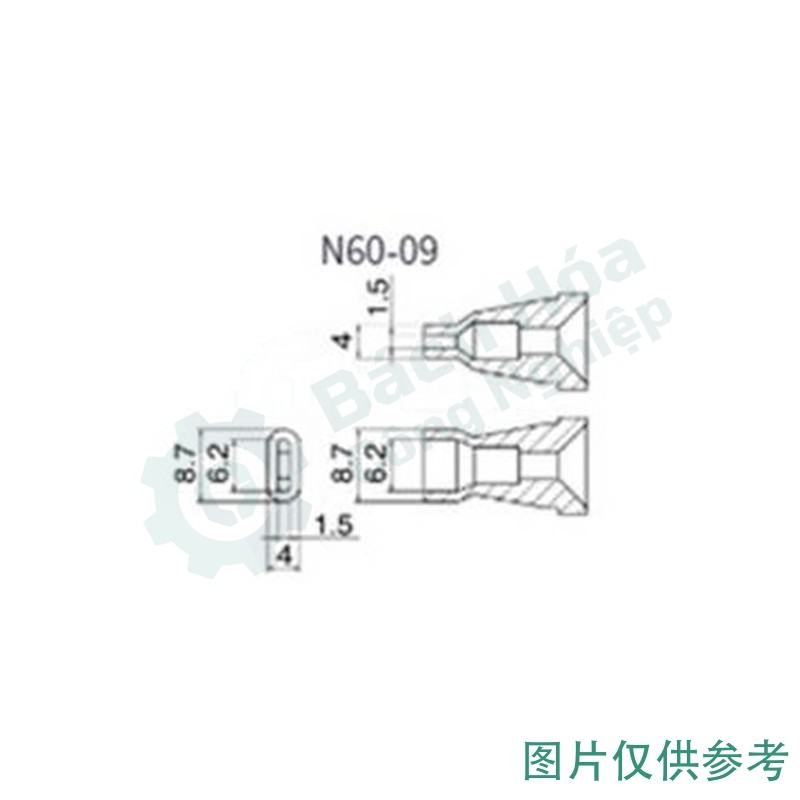 Đầu hút thiếc cho súng hút thiếc HAKKO N60-09