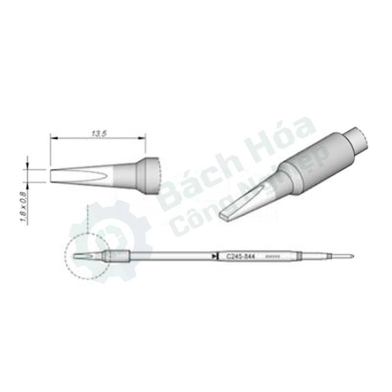 Đầu mỏ hàn (cartridge) JBC C245-844