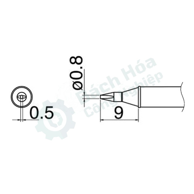 Đầu mỏ hàn HAKKO T31-01D08