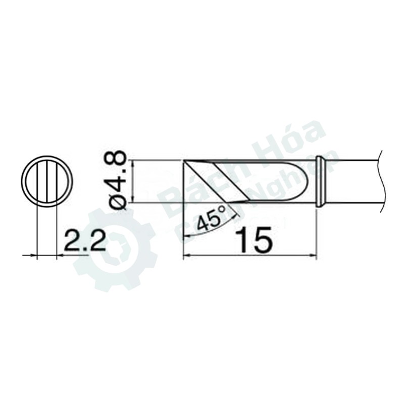 Đầu mỏ hàn HAKKO T31-01KU