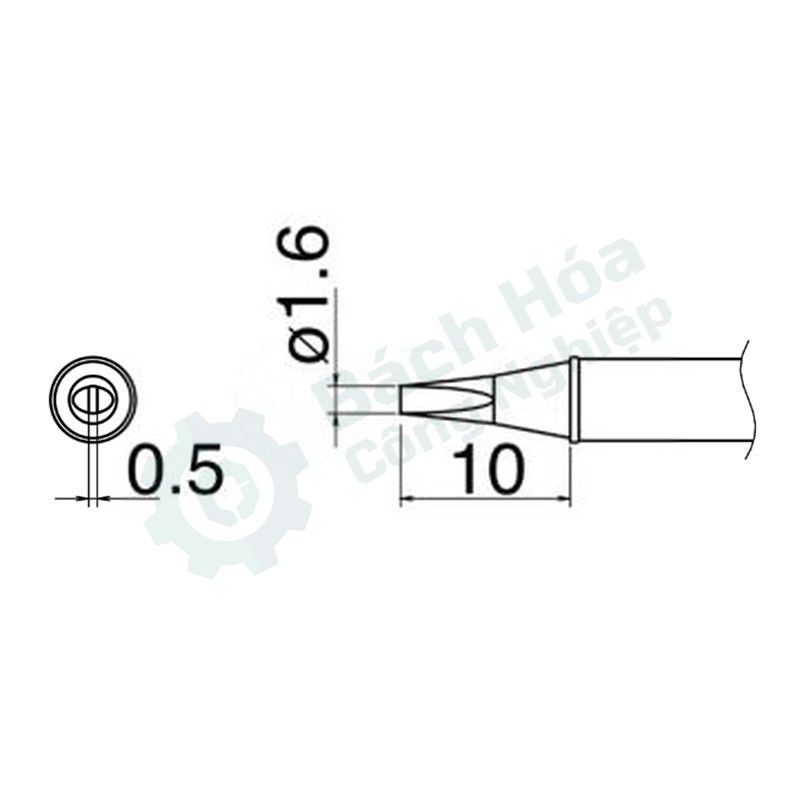 Đầu mỏ hàn HAKKO T31-02D16
