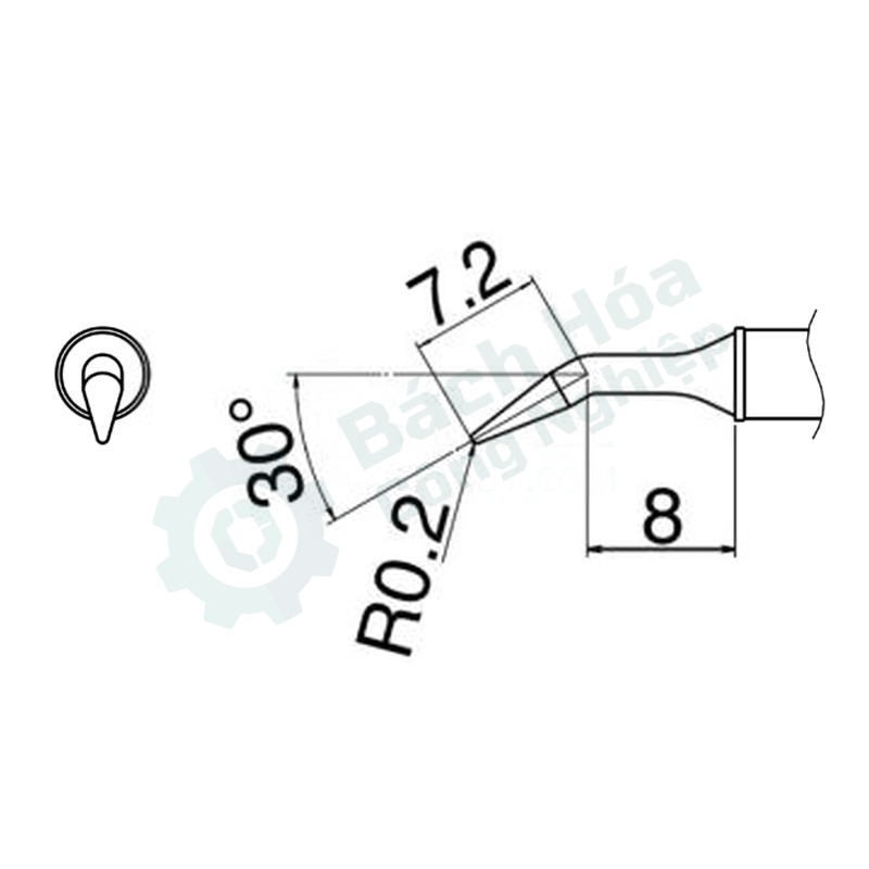 Đầu mỏ hàn HAKKO T31-02JL02