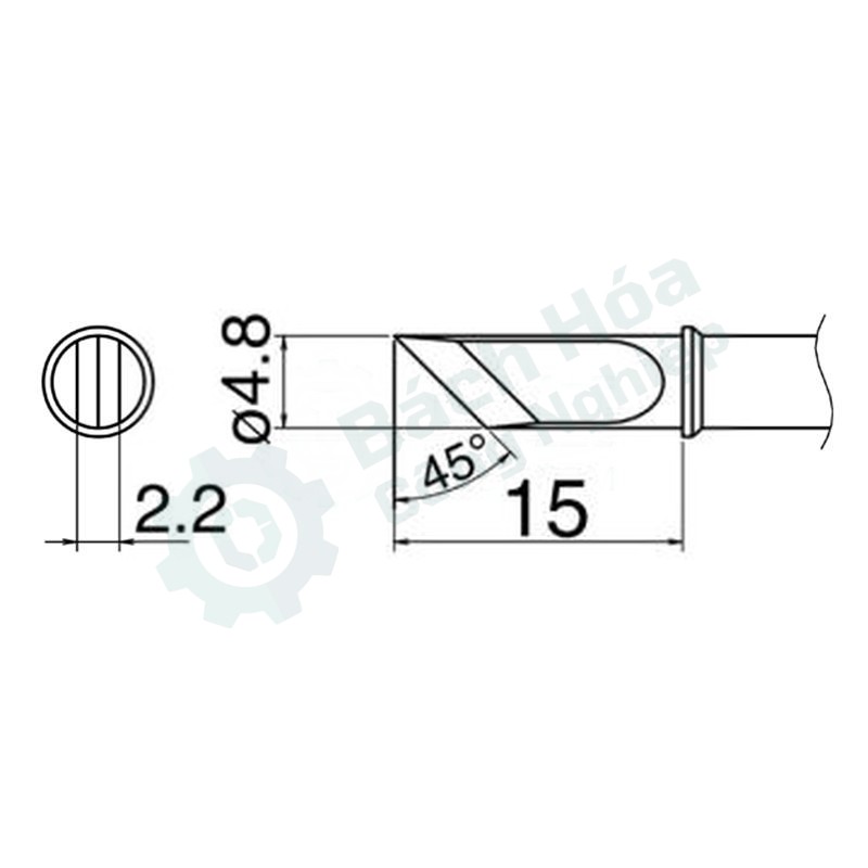 Đầu mỏ hàn HAKKO T31-02KU