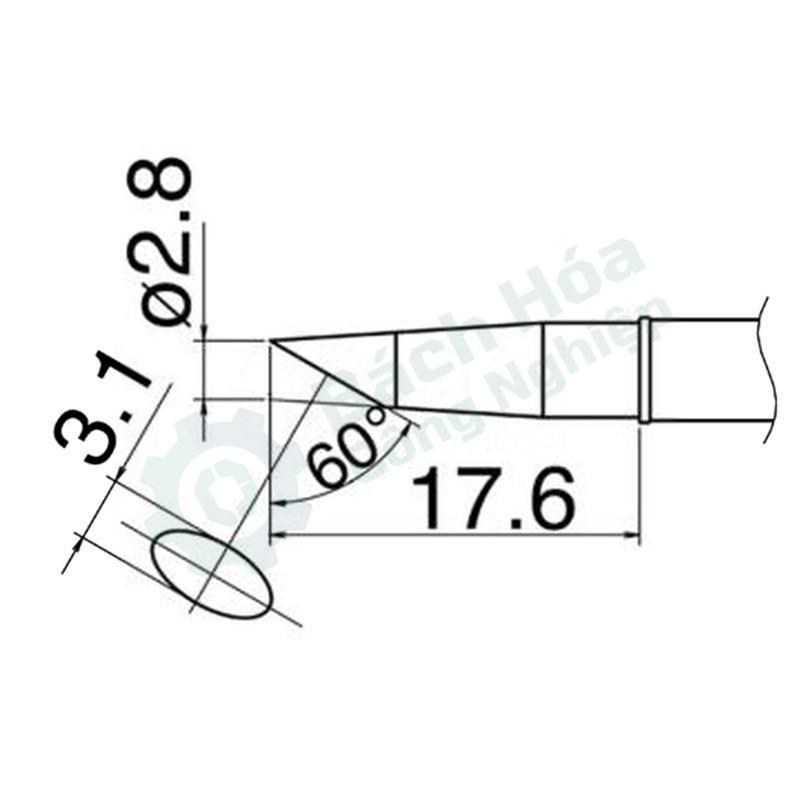 Đầu mỏ hàn HAKKO T31-03BC28