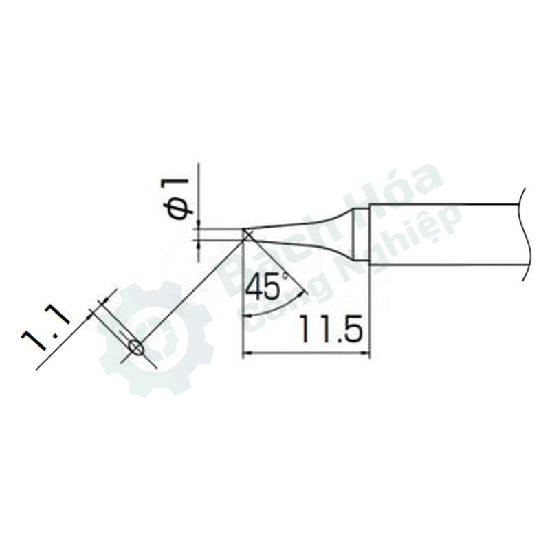 Đầu mỏ hàn (tip) HAKKO T13-BC1