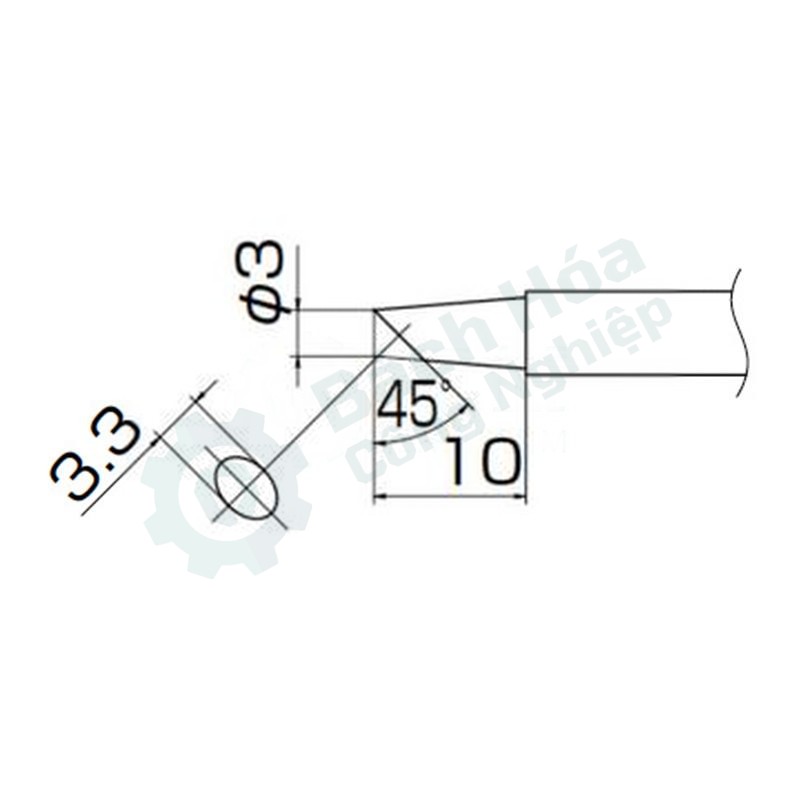 Đầu mỏ hàn (tip) HAKKO T13-BC3