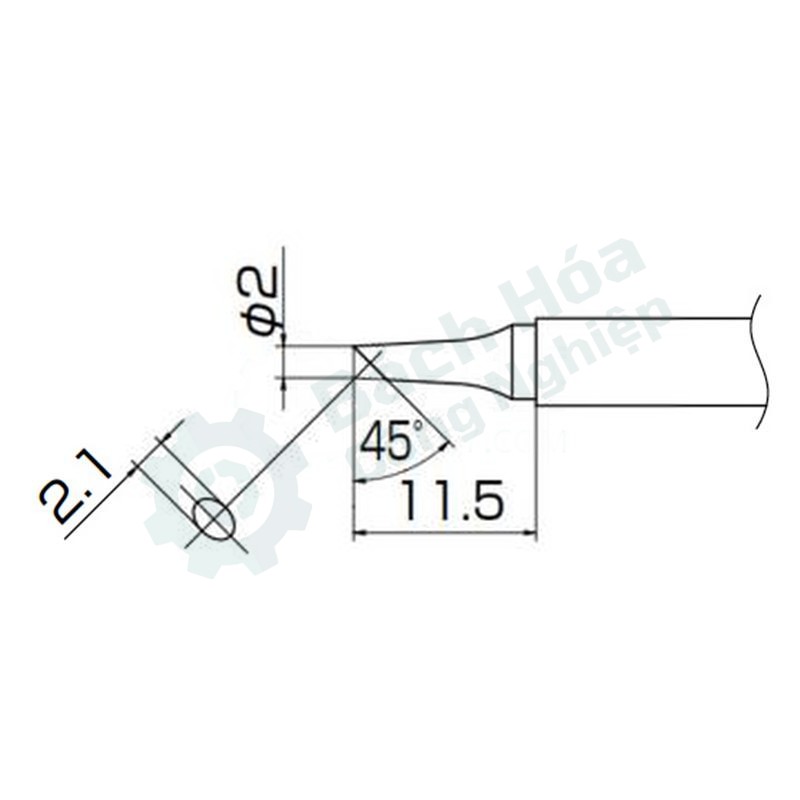 Đầu mỏ hàn (tip) HAKKO T13-BCF2