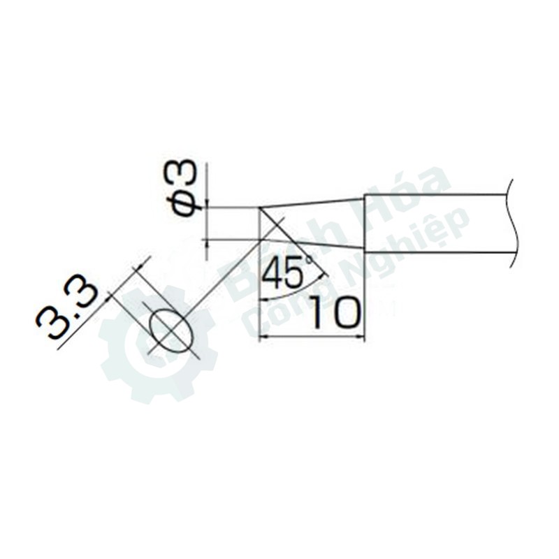 Đầu mỏ hàn (tip) HAKKO T13-BCF3