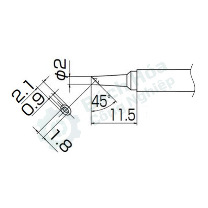 Đầu mỏ hàn (tip) HAKKO T13-BCM2
