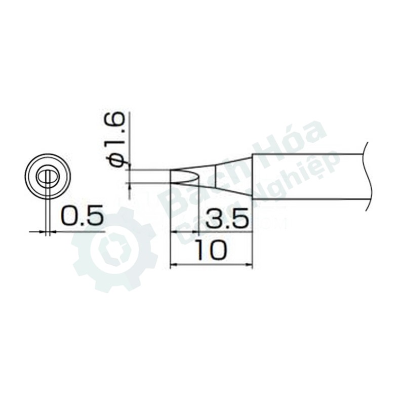 Đầu mỏ hàn (tip) HAKKO T13-D16