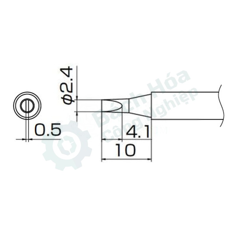Đầu mỏ hàn (tip) HAKKO T13-D24