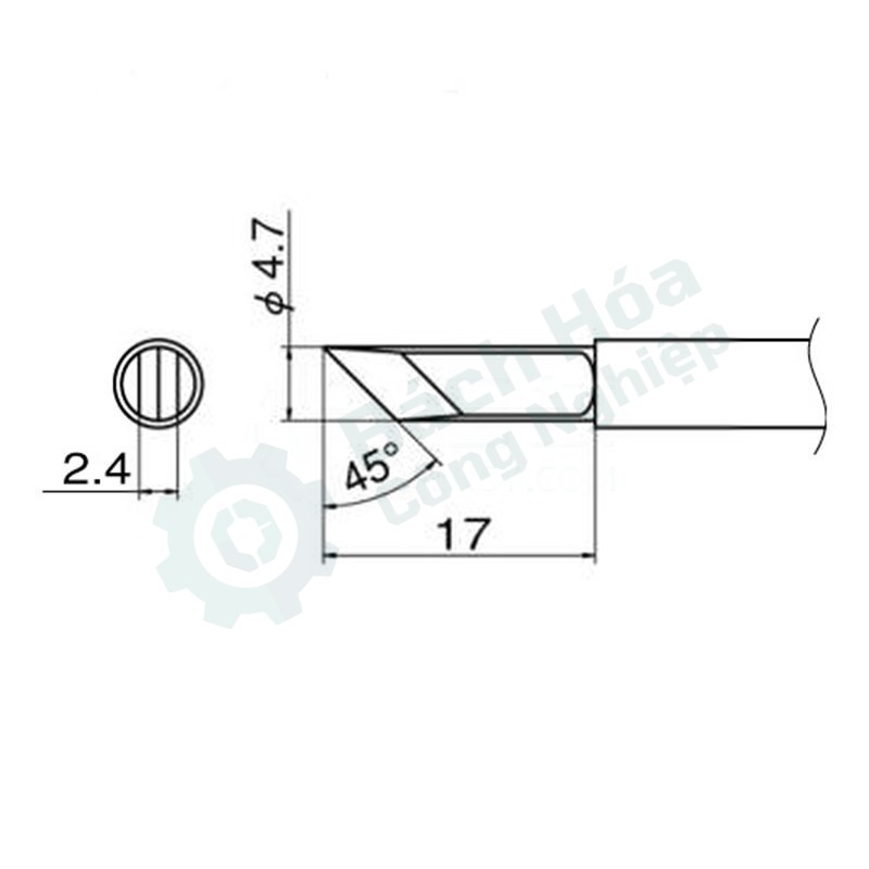 Đầu mỏ hàn (tip) HAKKO T13-KF