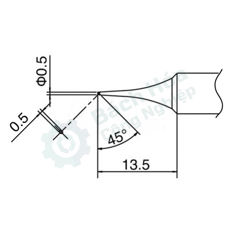 Đầu mỏ hàn (tip) HAKKO T18-C05