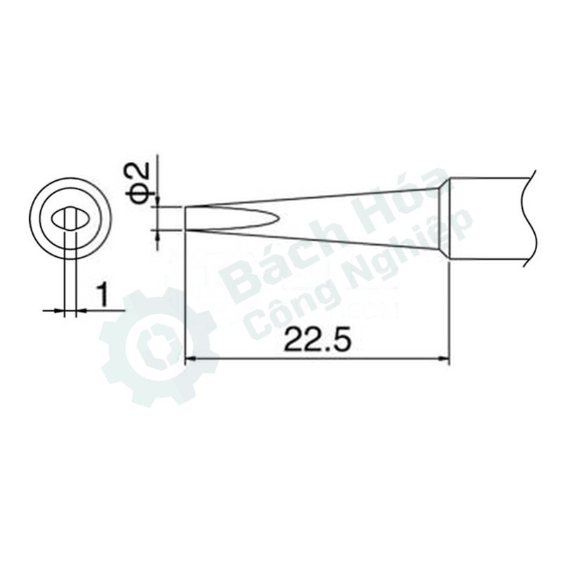 Đầu mỏ hàn (tip) HAKKO T18-DL2