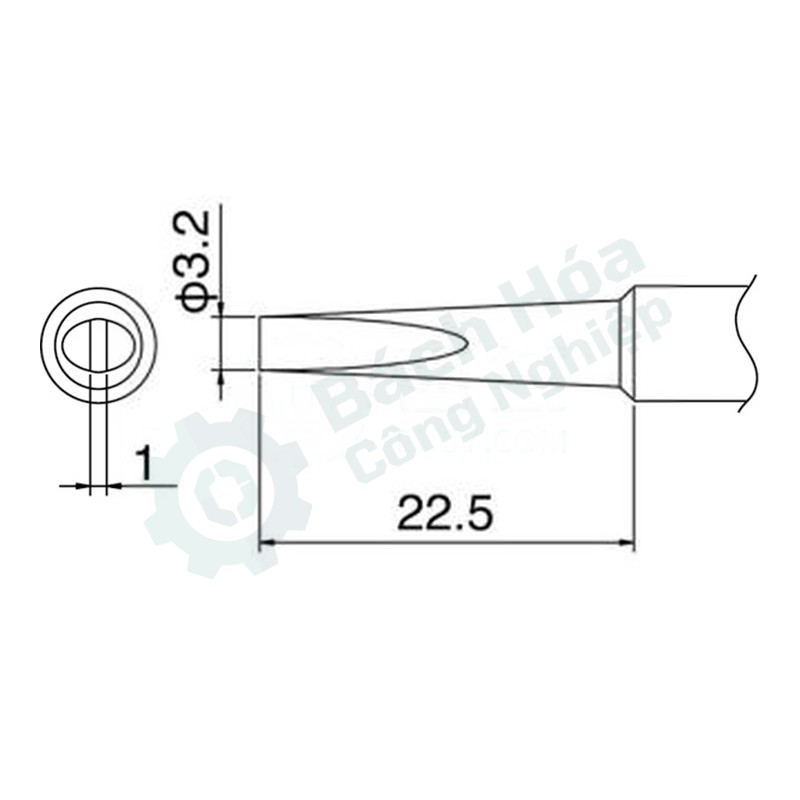 Đầu mỏ hàn (tip) HAKKO T18-DL32
