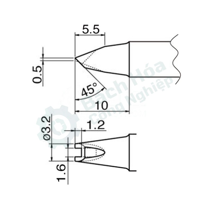 Đầu mỏ hàn (tip) HAKKO T20-1611