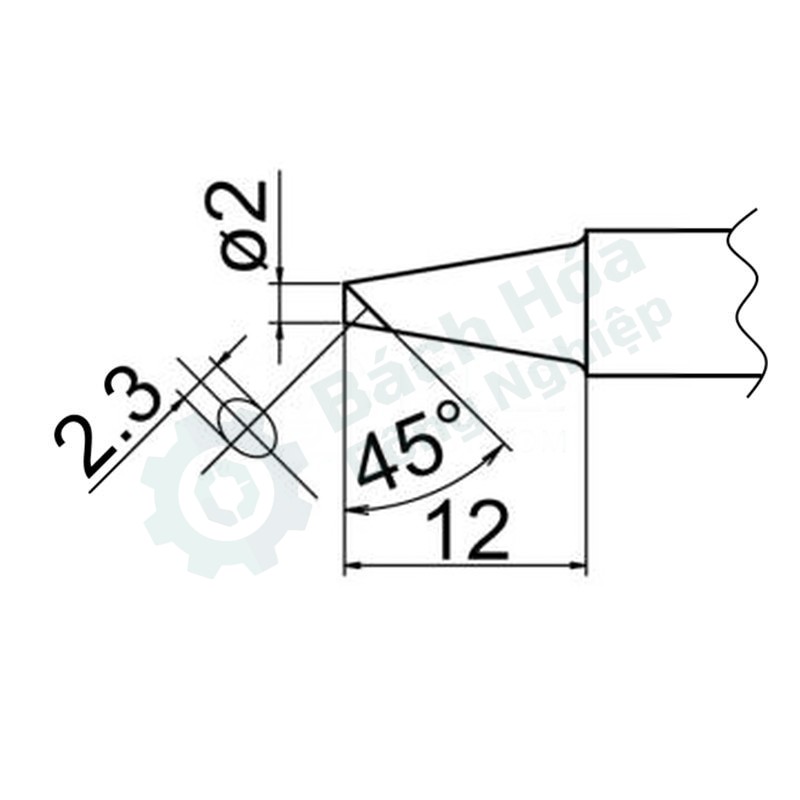Đầu mỏ hàn (tip) HAKKO T20-BC2