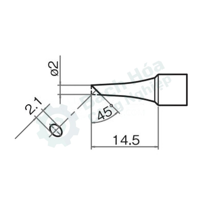 Đầu mỏ hàn (tip) HAKKO T32-BCF2