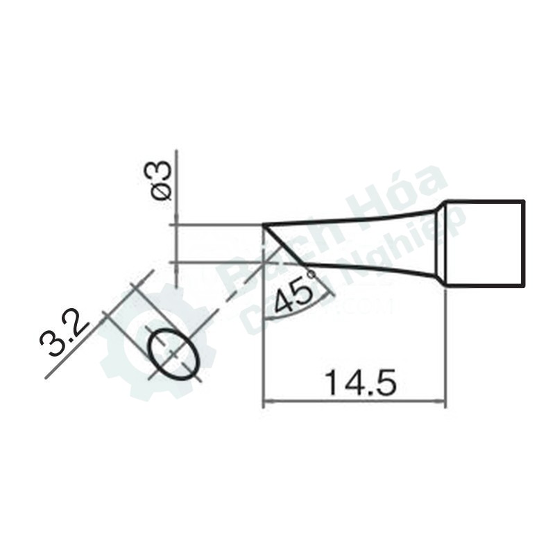 Đầu mỏ hàn (tip) HAKKO T32-BCF3