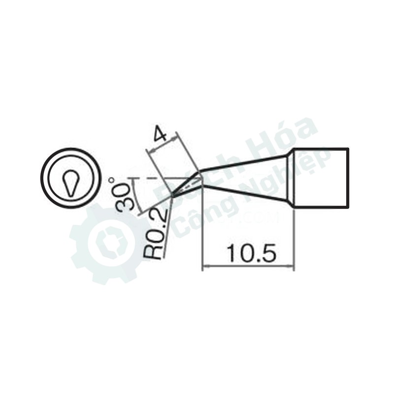 Đầu mỏ hàn (tip) HAKKO T32-J02