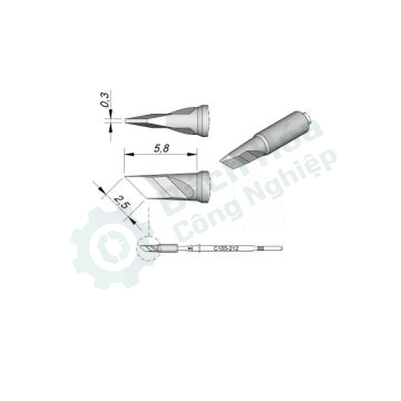 Đầu mỏ hàn (tip) JBC C105-212