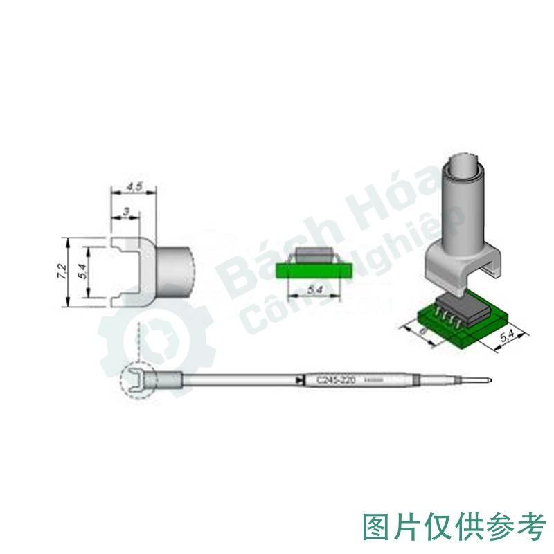 Đầu mỏ hàn (tip) JBC C245-220/C245220