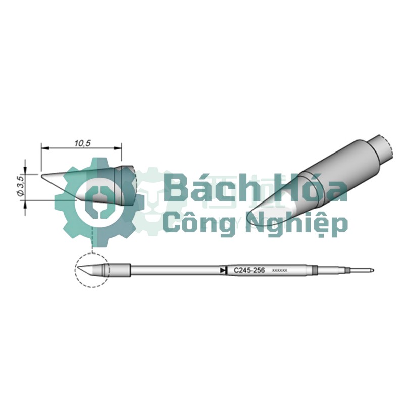 Đầu mỏ hàn (tip) JBC C245-256