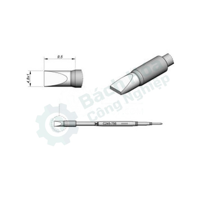 Đầu mỏ hàn (tip) JBC C245-756