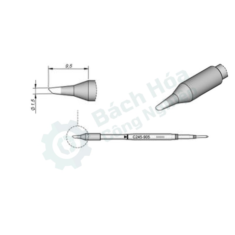Đầu mỏ hàn (tip) JBC C245-905
