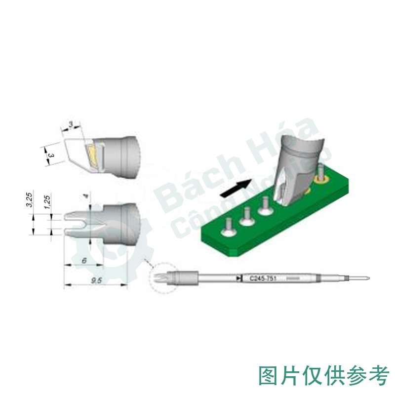 Đầu mỏ hàn (tip) JBC C245751
