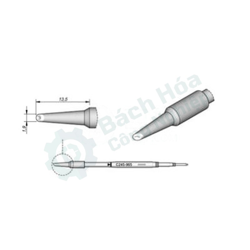 Đầu mỏ hàn (tip) JBC C245965