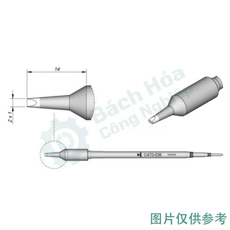 Đầu mỏ hàn (tip) JBC C470036