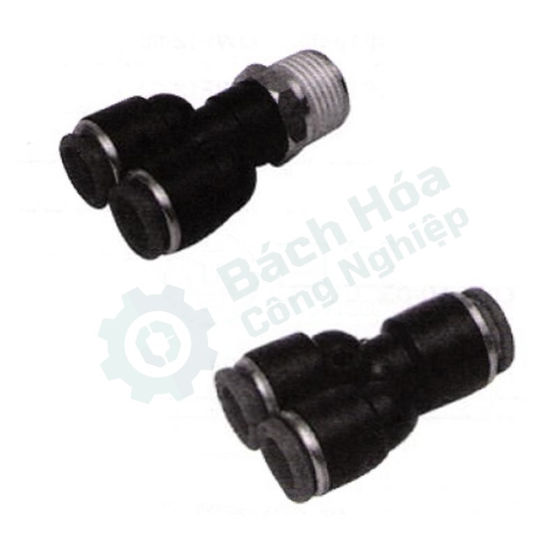Đầu nối khí nén chữ Y (cắm nhanh hai đầu) SANWA QWY12-00