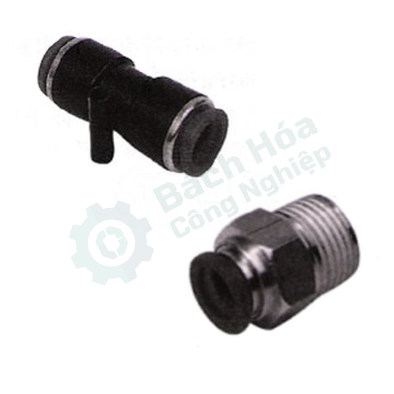 Đầu nối khí nén thẳng (cắm nhanh hai đầu) SANWA QWH12-00