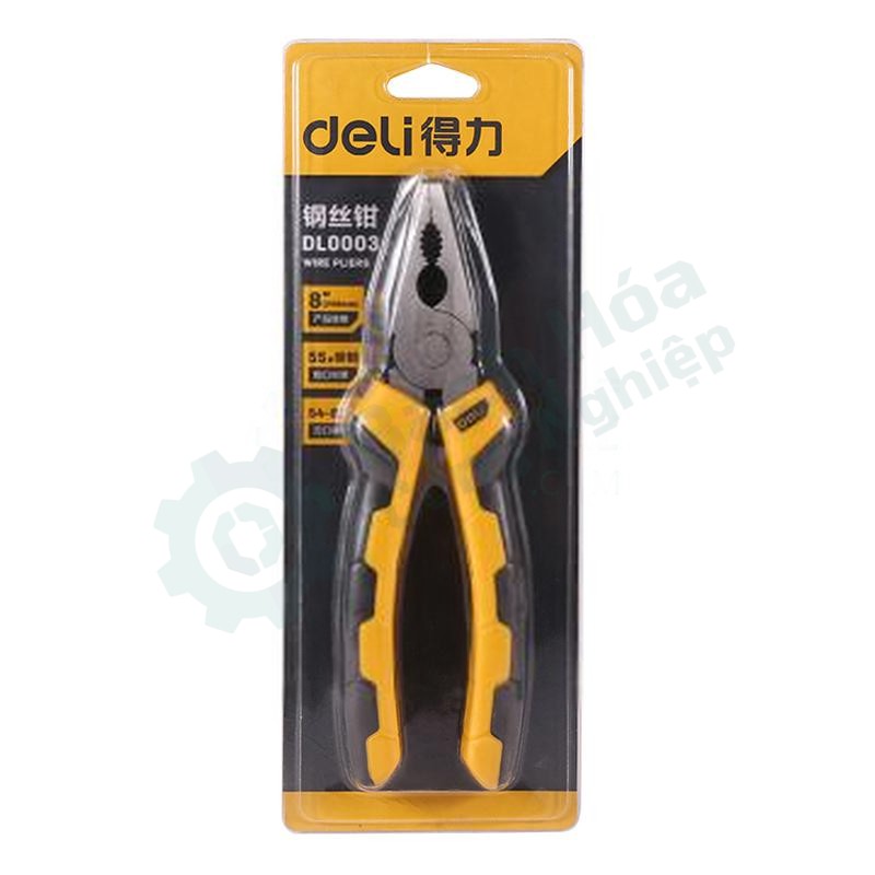 Kìm điện (kìm răng) DELI DL0003