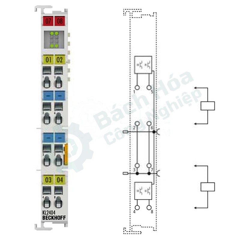 Module ngõ ra digital bus terminal BECKHOFF KL2404