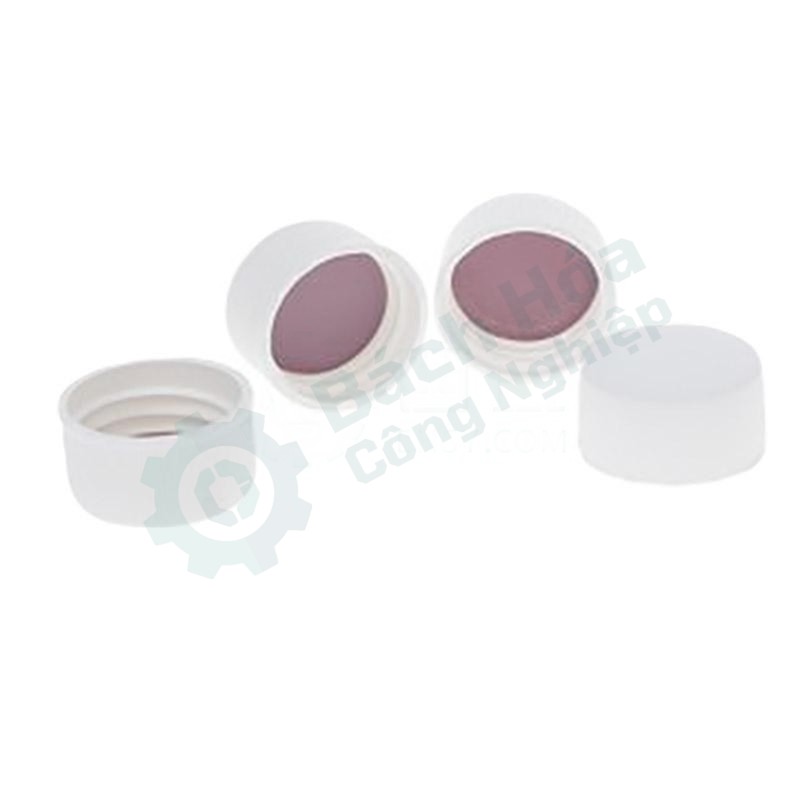 Nắp vặn vial 24-400 kèm septum PTFE/cao su (trắng) CNW VEAP-5360F-24W-100