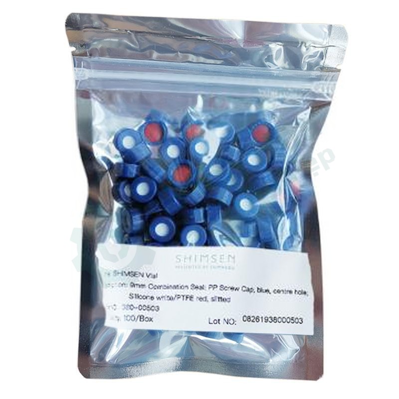 Nắp vial sắc ký 9mm kèm septa (PTFE/silicon) SHIMADZU 9mm