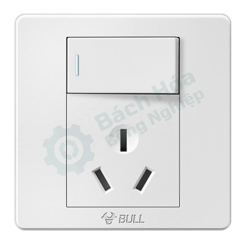 Ổ cắm 3 chấu 16A + công tắc 1 chiều BULL G07E204A