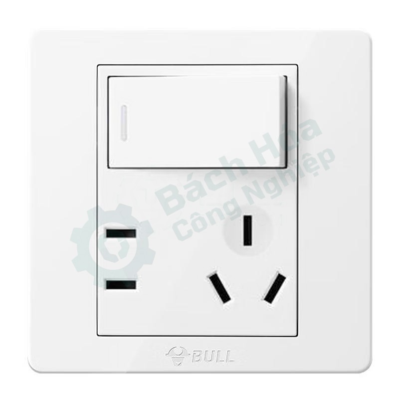 Ổ cắm có công tắc (mặt âm tường) BULL G07E334S