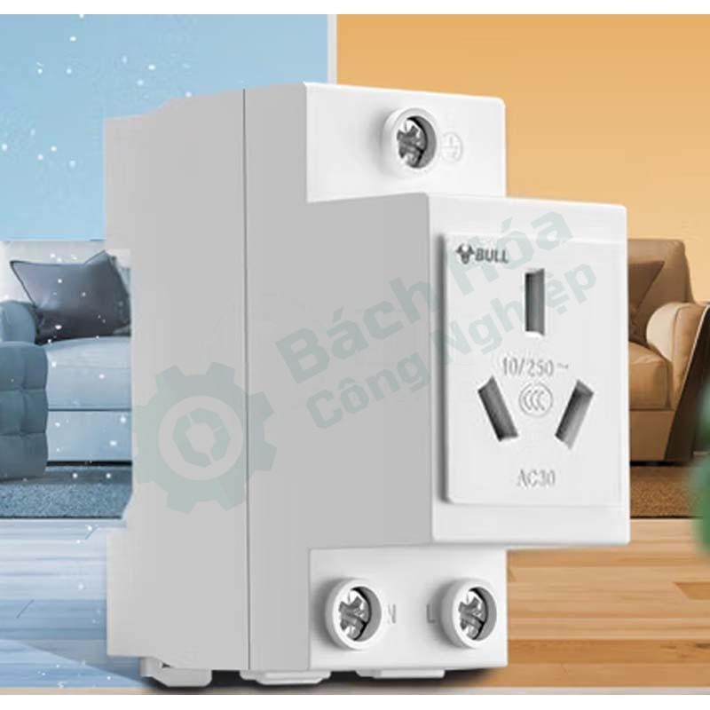 Ổ cắm gắn ray DIN module 5 lỗ 10A BULL LAC30-510