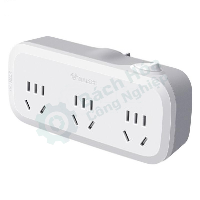 Phích chia ổ cắm (1 ra 3, 3 vị trí 5 lỗ) BULL GN-933K
