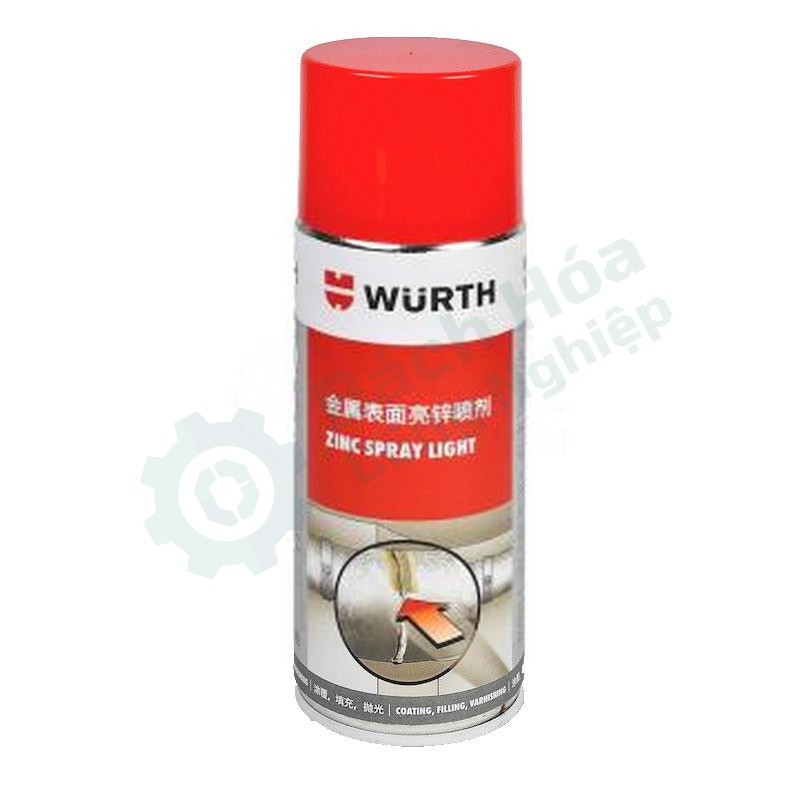 Sơn xịt mạ kẽm bề mặt kim loại WURTH 0893113114